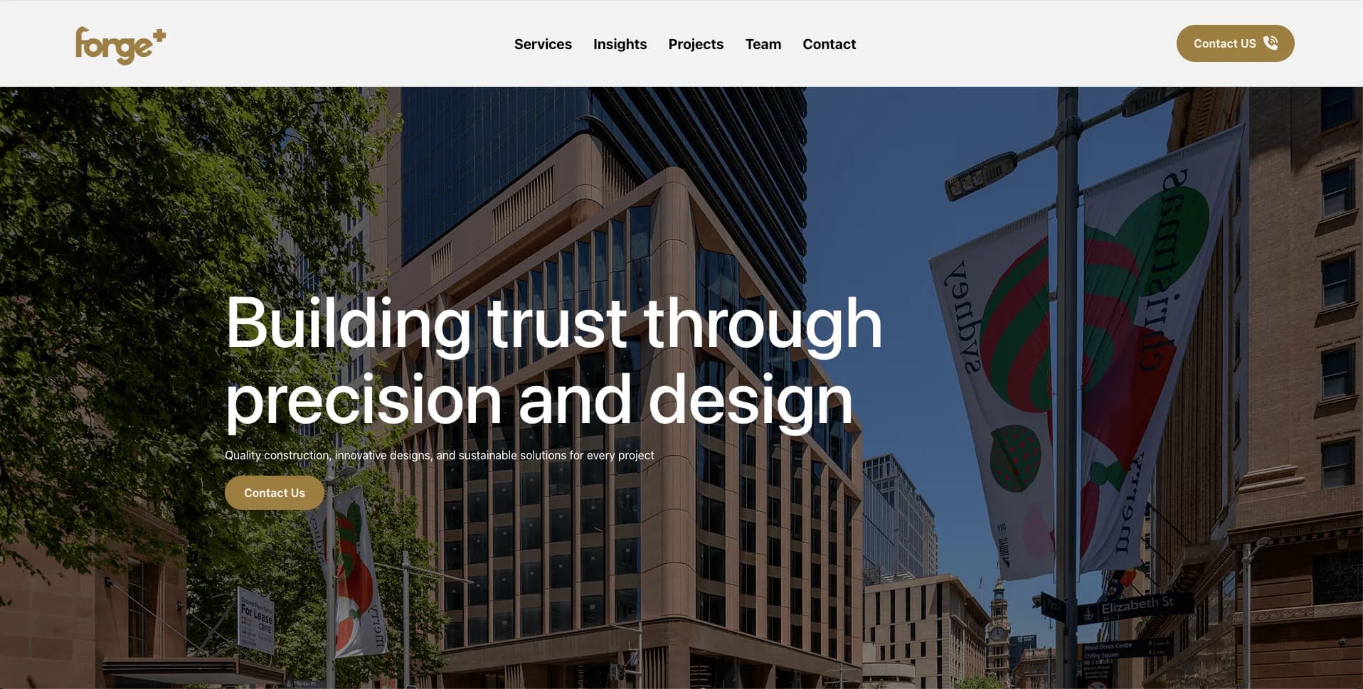 Forge Plus website screenshot