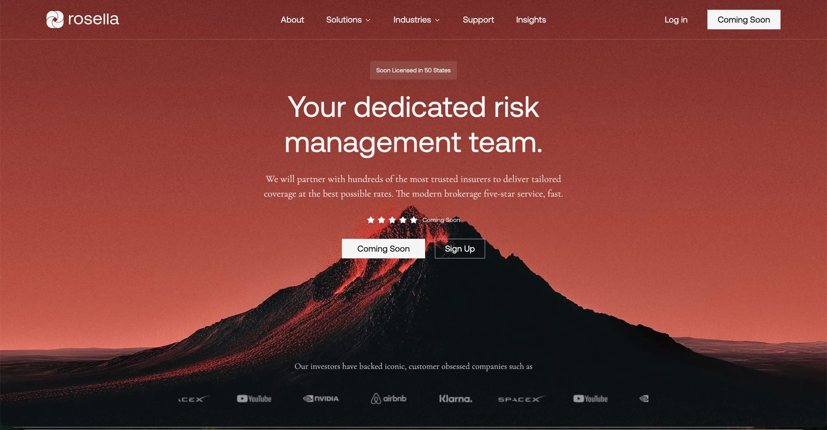 Rosella Brokerage website screenshot