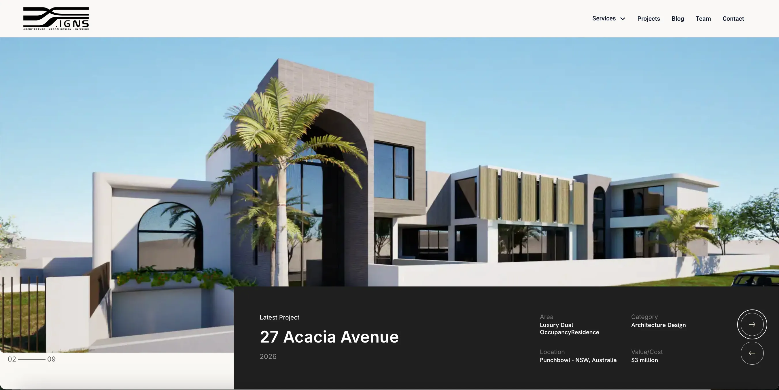 Signs Architects website screenshot